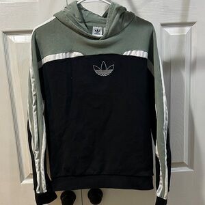 Adidas Two-Tone Black and Olive Hoodie